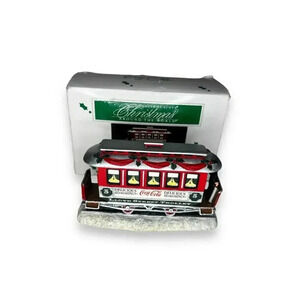 Vintage 90s Coca Cola House LLOYD STREET TROLLEY Figurine 1993 Christmas